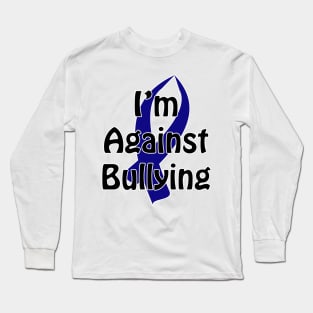 Anti-Bullying Blue Ribbon Long Sleeve T-Shirt